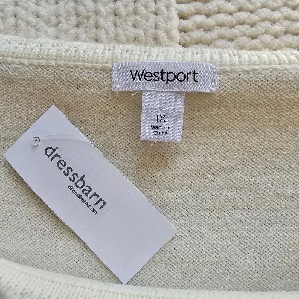 NWT‎ Westport 1962 1X Cowl Neck Or Off Shoulder Tunic Cottage core